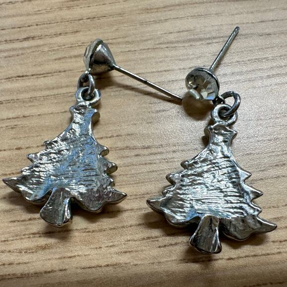 Christmas Tree Earrings *Missing Backs* - Picture 3 of 4